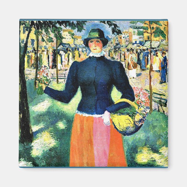 Aimant Oeuvre de Kazimir Malevich, Flower girl (Devant)