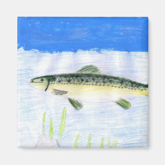 Aimant Oeuvres d'art gagnantes pour enfants : truite