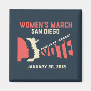 Aimant officiel de mars San Diego mars des femmes