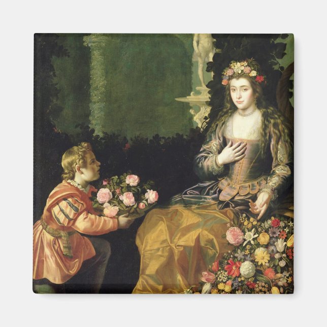 Aimant Offre à Flora, 1627 (huile sur toile) (Devant)