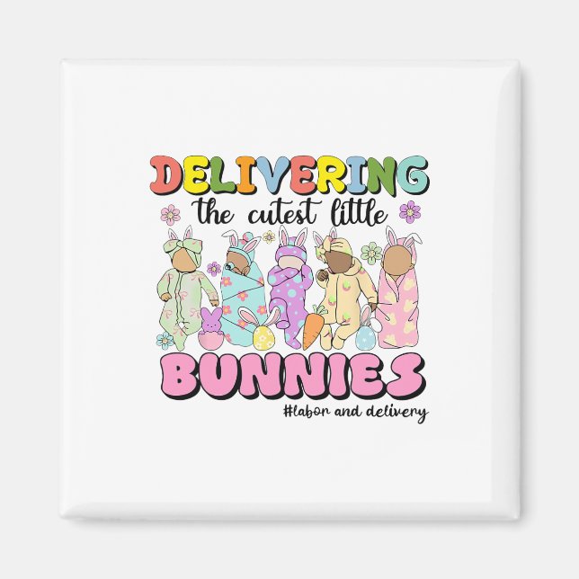 Aimant Offrir La Main D'Oeuvre Et La Livraison De Bunnies (Devant)