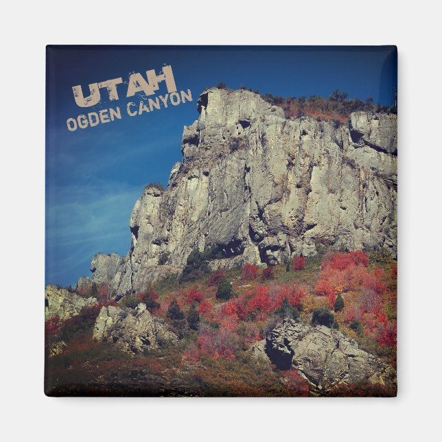 Aimant Ogden Canyon, Falaises Rocheuses Du Nord De L'Utah (Devant)