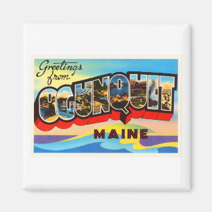Aimant Ogunquit Maine JE vieux souvenir de Vintage voyage