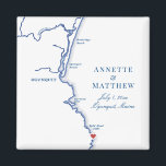 Aimant Ogunquit Maine Map Élégant Mariage Faveur<br><div class="desc">Ces magnets de mariage Ogunquit, Maine map sont parfaits pour accueillir vos invités hors de la ville avec des cadeaux de bienvenue, ou les customiser pour votre mariage. Le coeur est sur Cliff House Maine, mais vous pouvez déplacer le coeur en cliquant sur "Modifier en utilisant l'outil de conception" sous...</div>