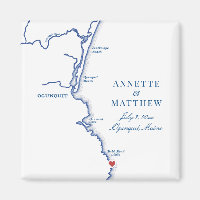Ogunquit Maine Map Élégant Mariage Faveur