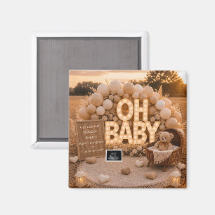 Aimant Oh Baby Neutral annonce de grossesse souvenir