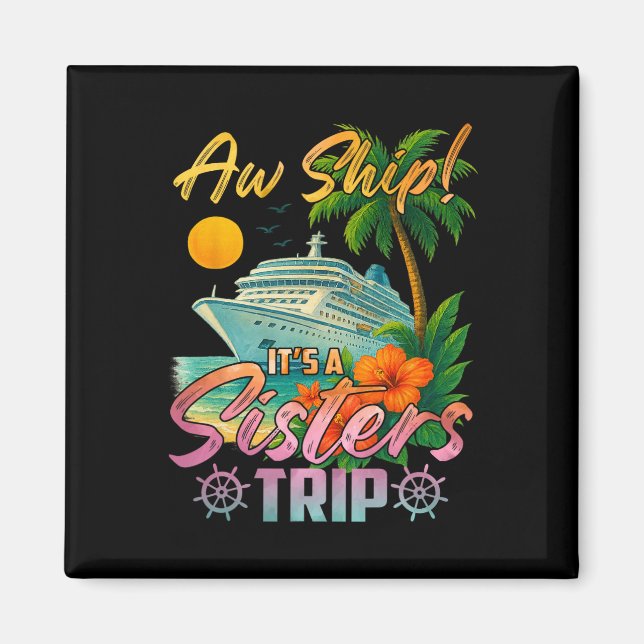 Aimant Oh Bateau C'est Un Voyage De Croisière De Vacances (Devant)