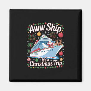 Aimant Oh Bateau. C'est Une Croisière De Vacances De Noël