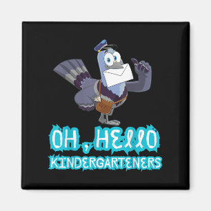 Aimant Oh, Bonjour maternelle Cute Pigeon Kindergarten