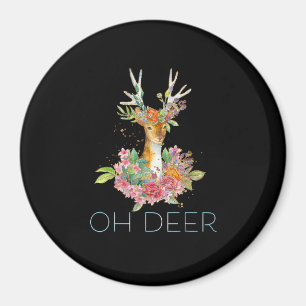 Aimant Oh Cerf Mignon Cerf Coloré Design Minimaliste