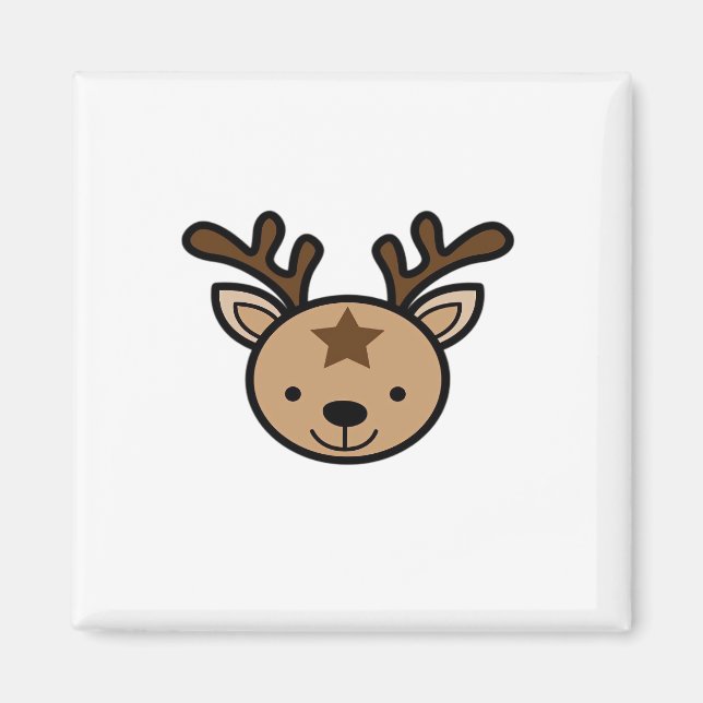 Aimant Oh Cerf Mignon Design Minimaliste  (Devant)
