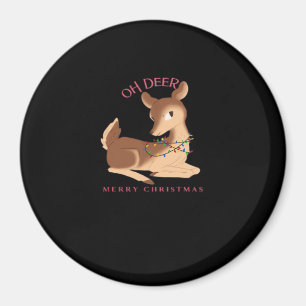 Aimant Oh Cerf Noël Design Moderne
