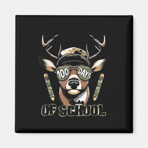 Aimant Oh Deer 100 Jours D'École Sont Ici Chasse De Cerfs