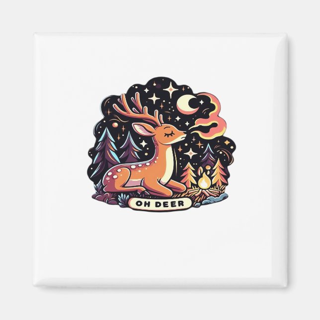 Aimant Oh Deer Contemporain Vibe Graphique  (Devant)