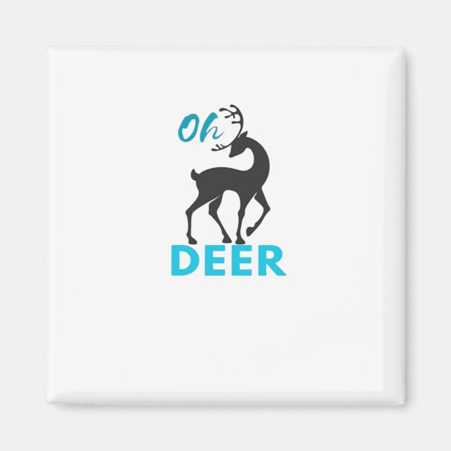 Aimant Oh Deer Minimal Design  (Devant)