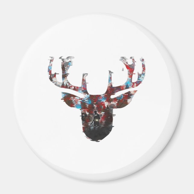 Aimant Oh Deer Minimal Style  (Devant)