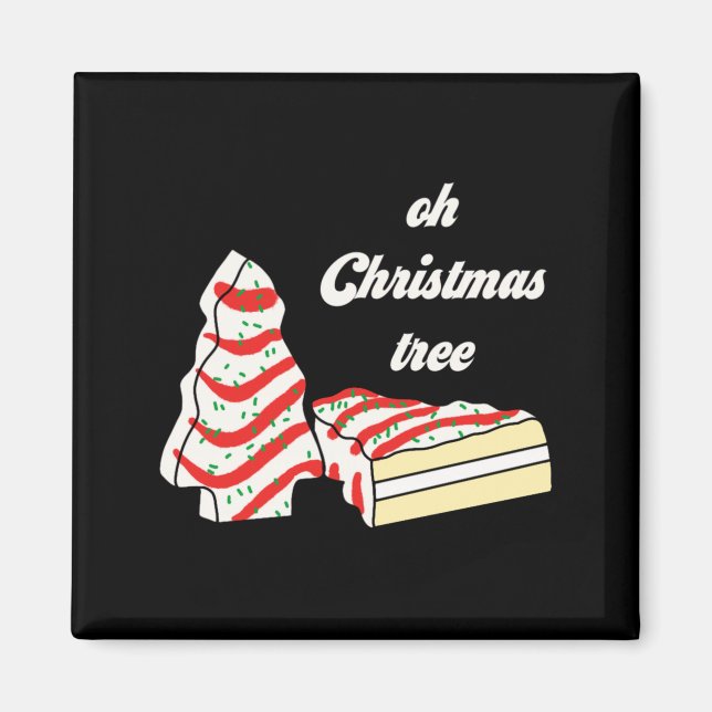 Aimant Oh gâteaux d'arbre de Noël Debbie Noël drôle Sna (Devant)