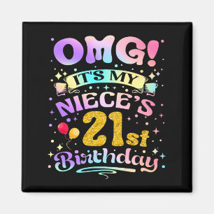 Aimant Oh mon dieu, c'est l'anniversaire de ma nièce, 21