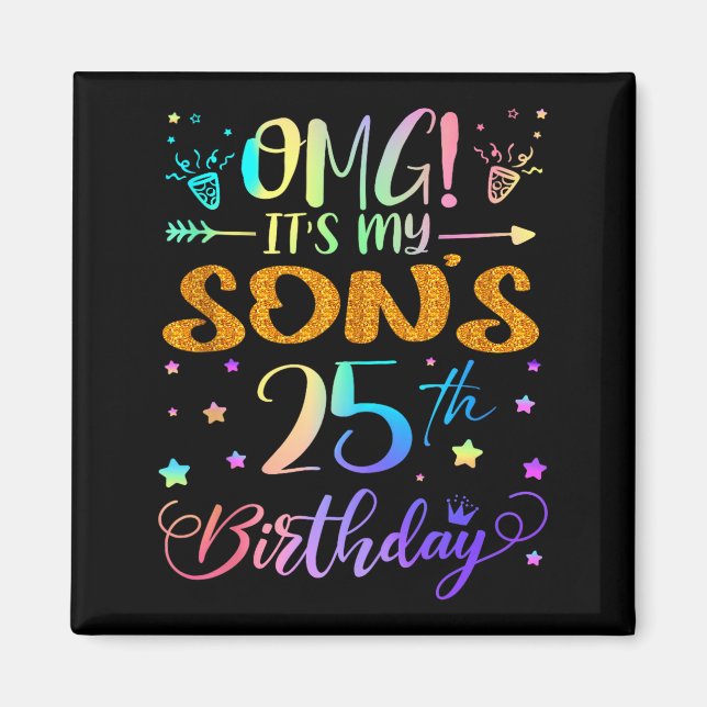 Aimant Oh mon dieu, c'est les 25 ans de mon fils Douce 25 (Devant)