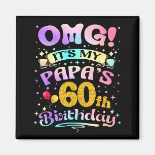Aimant Oh mon dieu, c'est les 60 ans de mon papa, joyeux