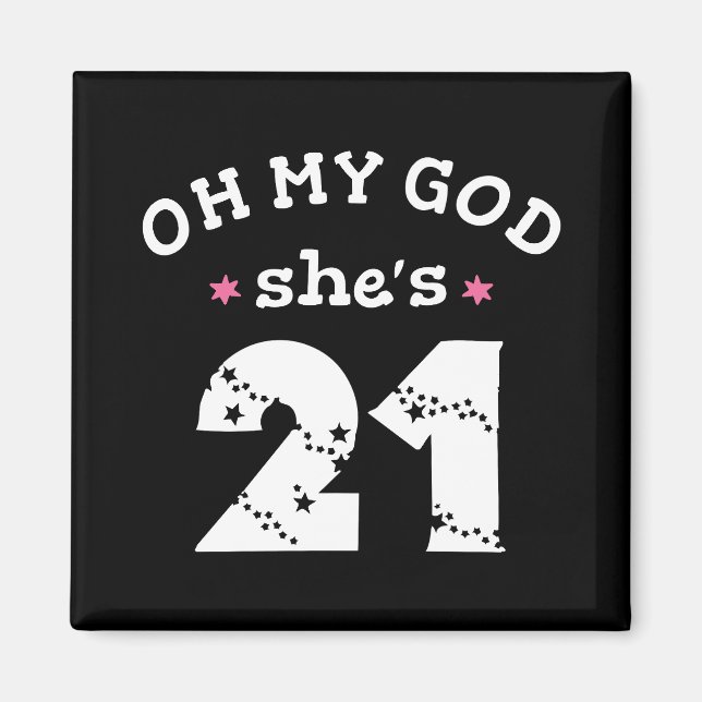 Aimant Oh mon dieu, elle a 21 ans (Devant)