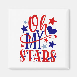 Aimant Oh My Stars Fireworks 4 juillet Fête de l'Indépend