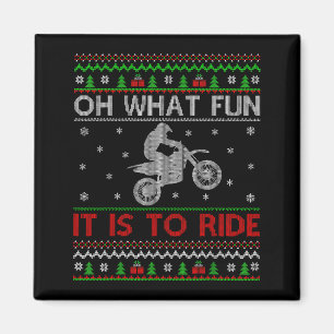 Aimant Oh quel plaisir de rouler en motocross de Noël lai