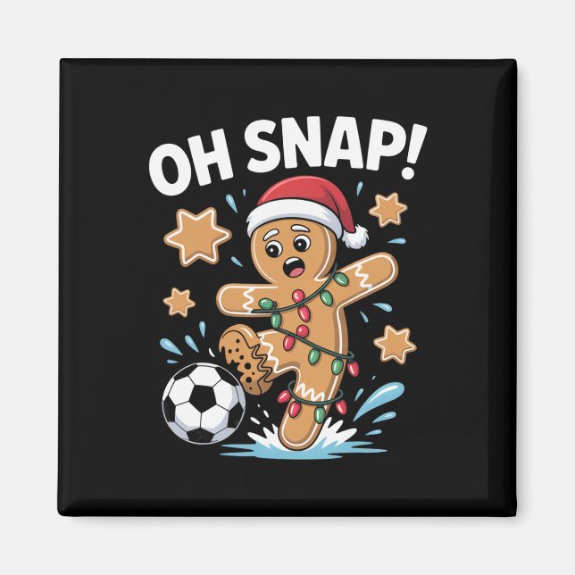Aimant Oh Snap Biscuit de Noël au Gingembre Pyjama de Foo (Devant)