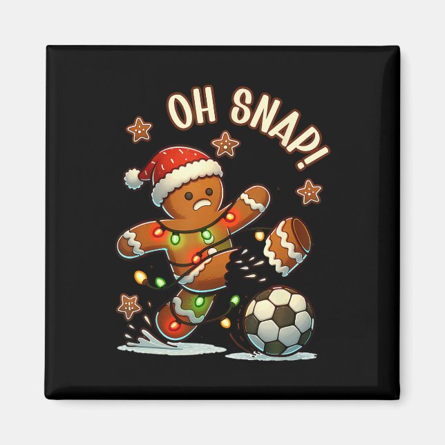 Aimant Oh Snap Biscuit de Noël Football  (Devant)