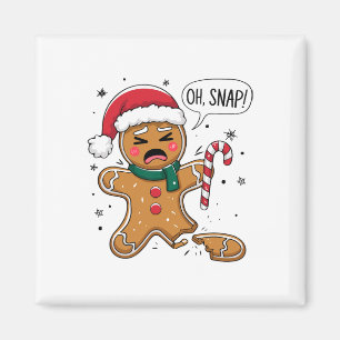 Aimant Oh Snap Bonhomme en Pain d'Épice Mignon Roi du Coo