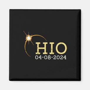 Aimant Ohio Solar Eclipse 2024 Totalité Avril 8 Femmes Ho