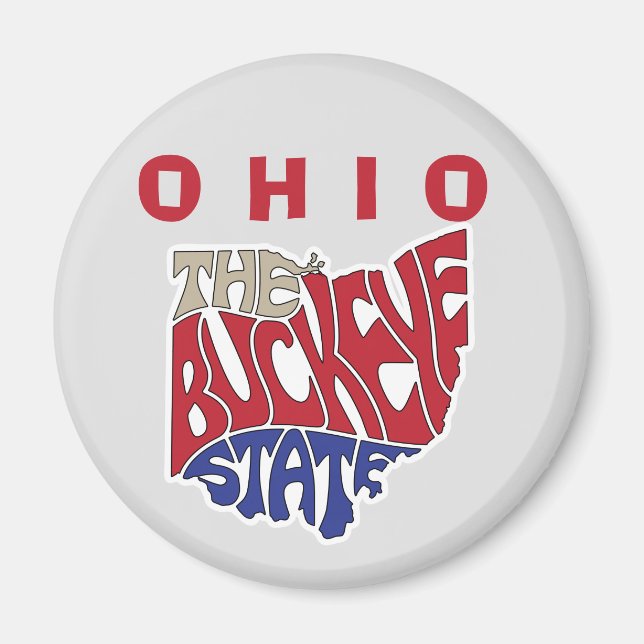 Aimant Ohio surnom Word Art (Devant)