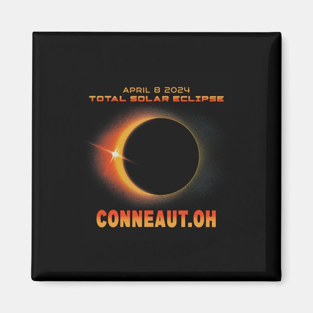 Aimant Ohio Total Solar Eclipse 2024 (Devant)