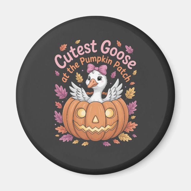 Aimant Oie cutest au Citrouille Patch Thanksgiving (Devant)