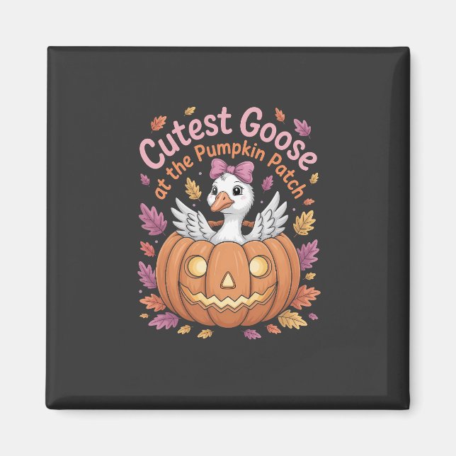 Aimant Oie cutest au Citrouille Patch Thanksgiving (Devant)