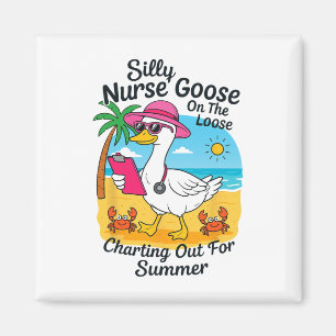Aimant Oie d'infirmière idiote en liberté Citation drôle 