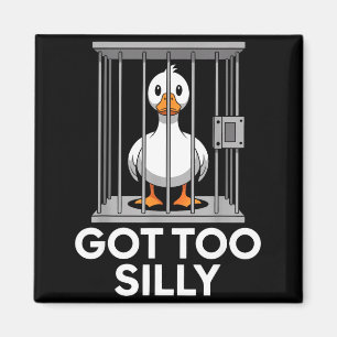 Aimant Oie drôle trop bête en prison Mème Humour