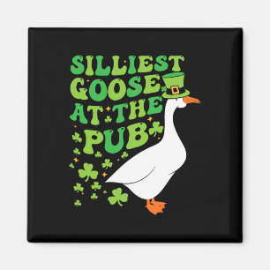 Aimant Oie la plus idiote au pub drôle shamrock St Patric