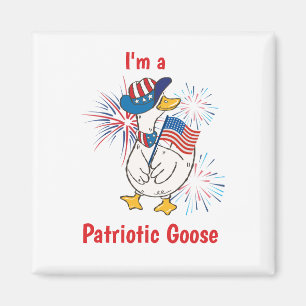 Aimant Oie patriotique amusante des fêtes américaines