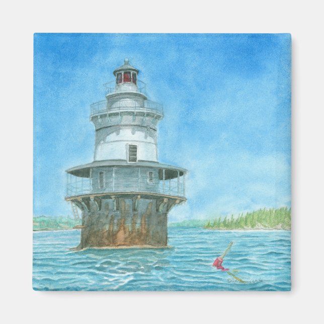 Aimant Oie Rocks Aquarelle claire (Devant)