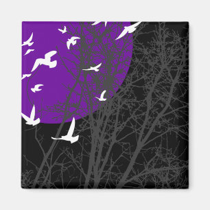Aimant oiseau à silhouette