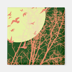 Aimant oiseau à silhouette