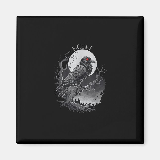 Aimant Oiseau créatif F-Caw-F Art (Devant)