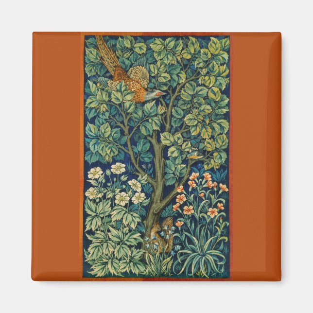 Aimant Oiseau de faisan dans un arbre (par William Morris (Devant)