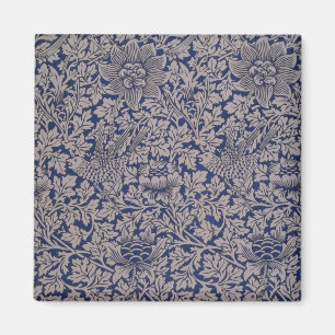 Aimant Oiseau et anémone par William Morris Motif Vintage