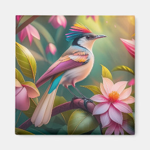 Aimant Oiseau fantastique Geai à crête arc-en-ciel