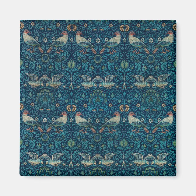 Aimant Oiseau par William Morris, textile artistique de j (Devant)