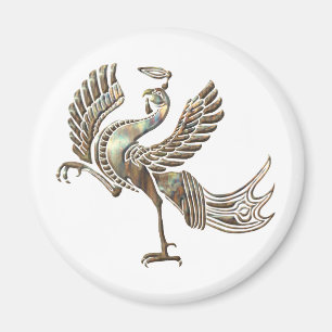 Aimant Oiseau rouge chauffé au cuivre