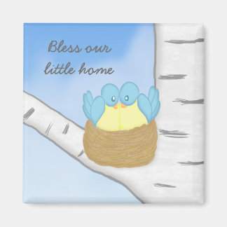 Aimant Oiseaux bleus dans l'aimant du nid