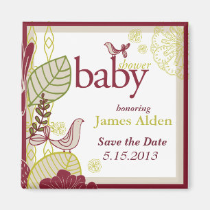 Aimant Oiseaux et fleurs